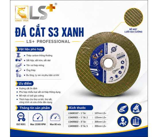 Đá cắt xanh S3 LS+