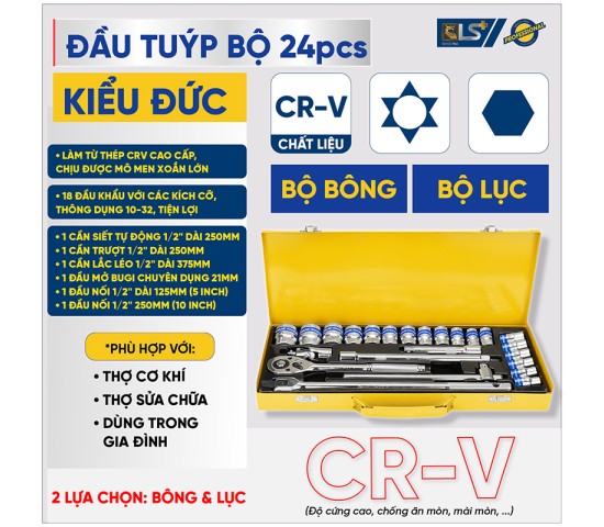 Đầu tuýp bộ kiểu đức LS+ 