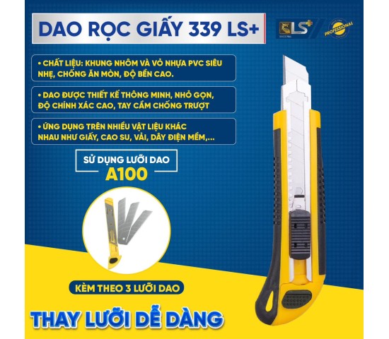 Dao rọc giấy 399 ( 3 lưỡi ) LS+ 