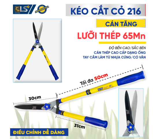 Kéo cắt cỏ cán có tăng LS+ 
