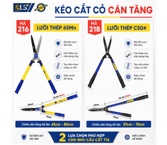 Kéo Cắt Cỏ Cán Tăng LS+