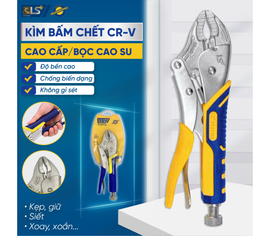 Kìm bấm chết bọc cao su cao cấp CRMO LS+ 
