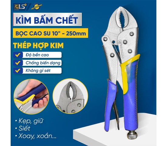 Kìm bấm chết bọc cao su 10" - 250mm LS+ 