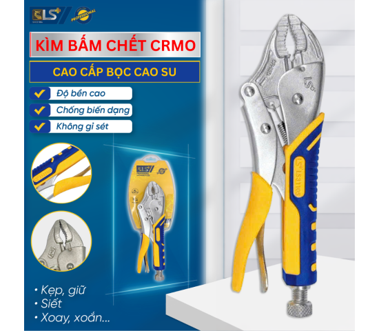 Kìm bấm chết bọc cao su cao cấp CRMO LS+