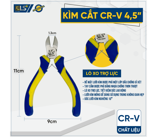 Kìm cắt CRV 4.5" - 114mm LS+ 
