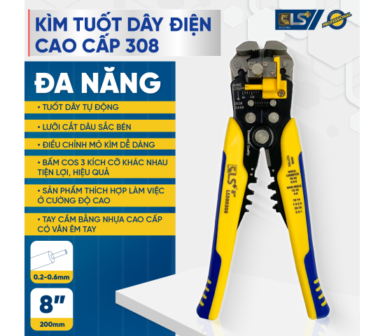 Kìm tuốt dây đa năng cao cấp 308 LS+ 