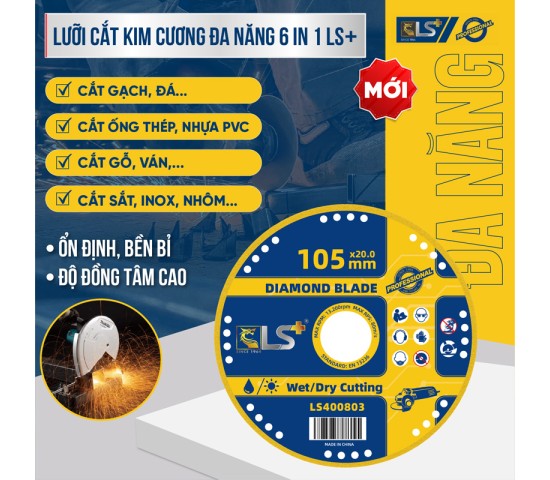 Lưỡi cắt kim cương đa năng 6 in 1 LS+ 
