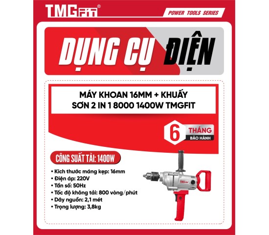 Máy Khoan Sắt 16mm 1400W 8000