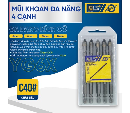 MŨI KHOAN ĐA NĂNG 4 CẠNH LS+