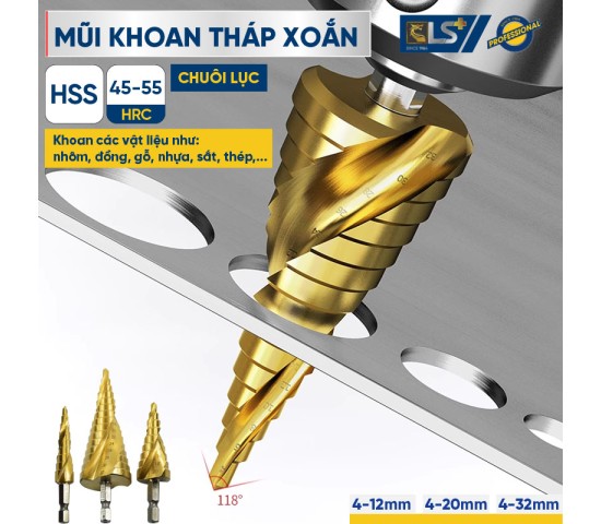 Mũi khoan tháp xoắn LS+