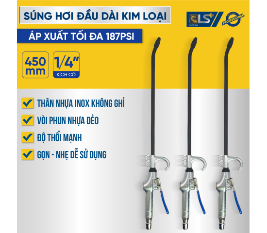 Súng hơi tay kim loại LS+