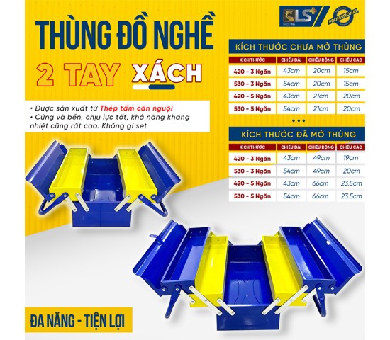 Thùng sắt 2 tay xách LS+ 