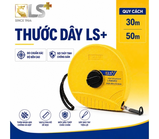 Thước dây 30m - 50m LS+ 