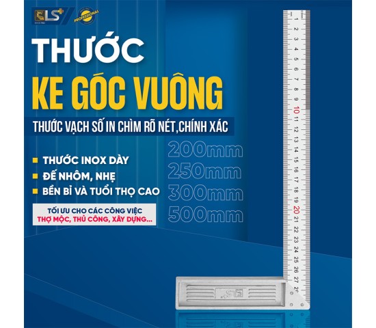 Thước ke góc vuông LS+