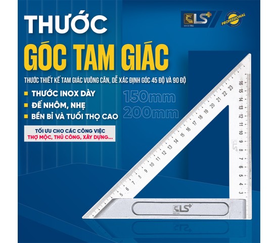 Thước góc tam giác LS+ 