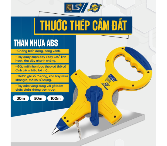 Thước thép cắm đất LS+