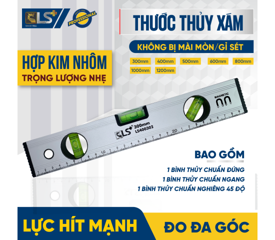 Thước thủy xám LS+